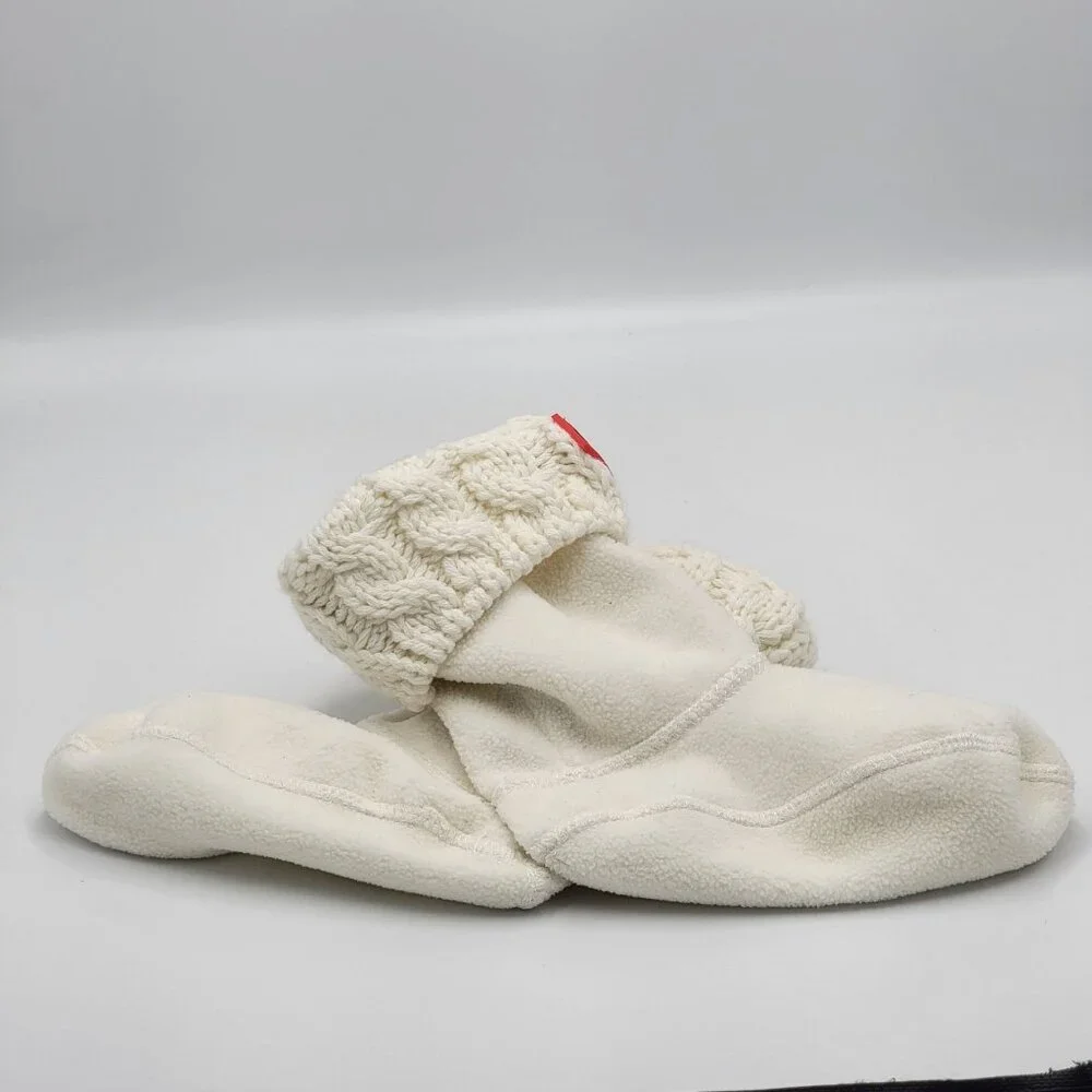 Hunter Cable Knit Fleece boot Liner/socks Winter Warm Soft Kids Unisex